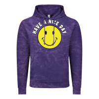 Cloud Purple retro   have a nice day   smile happy face Vintage Hoodie - artisFamous