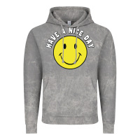 Cloud Rock retro   have a nice day   smile happy face Vintage Hoodie - artisFamous