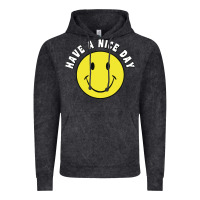 Vintage Black retro   have a nice day   smile happy face Vintage Hoodie - artisFamous