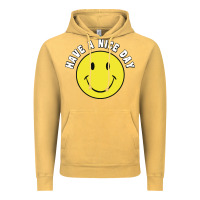 Vintage Mustard retro   have a nice day   smile happy face Vintage Hoodie - artisFamous