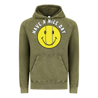 Vintage Olive retro   have a nice day   smile happy face Vintage Hoodie - artisFamous