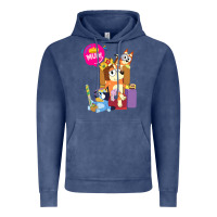 Vintage Denim bluey mom dad funny queen for family lover t shirt Vintage Hoodie - artisFamous