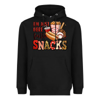 Black i'm just here for the snacks baseball Heavyweight Hoodie - Jasminsmagicworld
