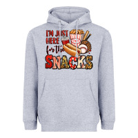 Heather Grey i'm just here for the snacks baseball Heavyweight Hoodie - Jasminsmagicworld