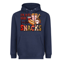 Navy i'm just here for the snacks baseball Heavyweight Hoodie - Jasminsmagicworld