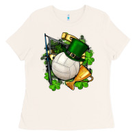 Bone st.patrick's day volleyball Ladies Tee - FaDigitalArtStudio