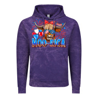 Cloud Purple moo rica Vintage Hoodie - CowhideDigitalArt