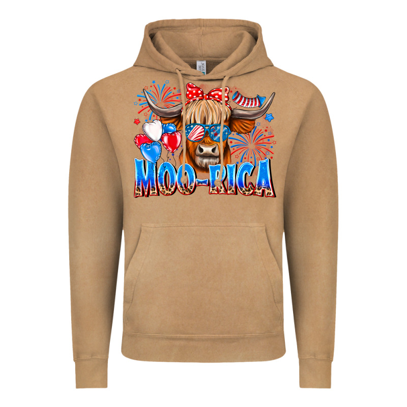 Moo Rica Vintage Hoodie by CowhideDigitalArt | Teevron
