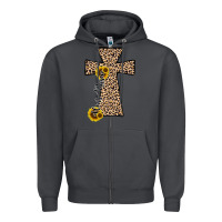 Smoke he is risen leopard cross Zipper Hoodie - JahusDesignShop