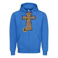 True Royal he is risen leopard cross Zipper Hoodie - JahusDesignShop