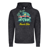 Vintage Black Vintage Funny Beetle Bug Distressed Classic Cars Old Bugs Never Die Vintage Hoodie - artisFamous
