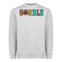Heather Grey gobble thanksgiving turkey Heavyweight Sweatshirt - RanaPortraitStore