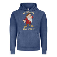 Vintage Denim snow white i'm grumpy deal with it portrait t shirt Vintage Hoodie - artisFamous