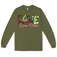 Army Green Love Came Down Long Sleeve Tee - CowhideDigitalArt
