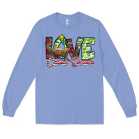Colony Blue Love Came Down Long Sleeve Tee - CowhideDigitalArt