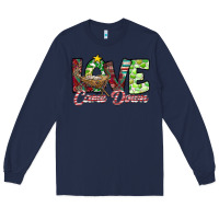 Navy Love Came Down Long Sleeve Tee - CowhideDigitalArt