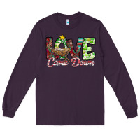 Plum Love Came Down Long Sleeve Tee - CowhideDigitalArt