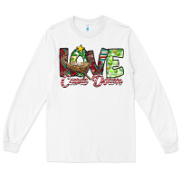 White Love Came Down Long Sleeve Tee - CowhideDigitalArt