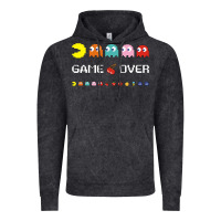 Vintage Black cool retro 80s pacman ghosts video games Vintage Hoodie - artisFamous
