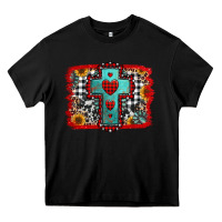 Black Christmas cross with background Heavy Core Tee - Jasminsmagicworld