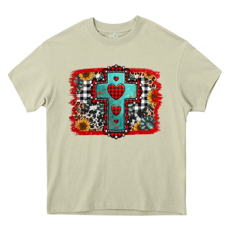 Christmas Cross With Background Heavy Core Tee by Jasminsmagicworld | Teevron