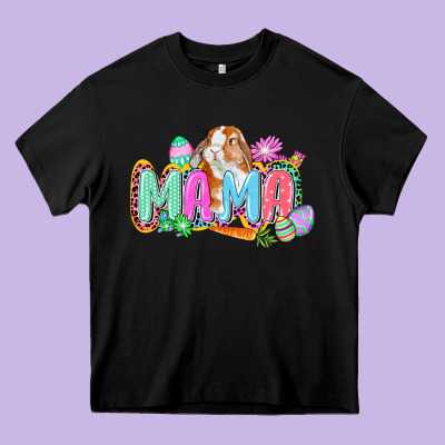 Western Mama Easter Heavy Core Tee Designed By Cowgirlartshop