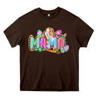 Chocolate Brown Western Mama Easter Heavy Core Tee - CowGirlArtShop