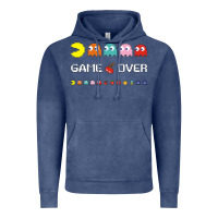 Vintage Denim cool retro 80s pacman ghosts video games Vintage Hoodie - artisFamous