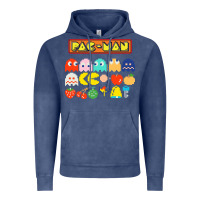Vintage Denim 80s pacman ghosts video games Vintage Hoodie - artisFamous