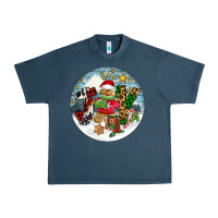 Midnight Navy Joy gingerbread Urban Heavy Tee - FaDigitalArtStudio