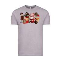Vintage Zinc Chocolate Love Coffee Cups Vintage Tee - FaDigitalArtStudio
