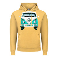 Vintage Mustard hippie surf van Vintage Hoodie - artisFamous
