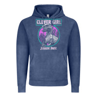Vintage Denim distressed teal raptor clever girl t shirt Vintage Hoodie - artisFamous