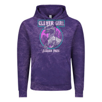 Cloud Purple distressed teal raptor clever girl t shirt Vintage Hoodie - artisFamous
