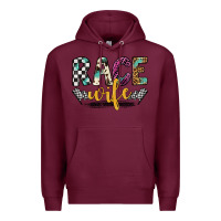 Burgundy race wife Premium Hoodie - Artiststas