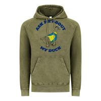 Vintage Olive ask me about my duck Vintage Hoodie - artisFamous