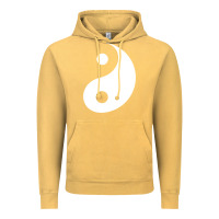 Vintage Mustard yin yang Vintage Hoodie - artisFamous