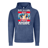 Vintage Denim just a girl who loves anime japanese cute Vintage Hoodie - artisFamous