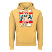 Vintage Mustard just a girl who loves anime japanese cute Vintage Hoodie - artisFamous