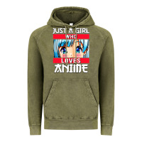 Vintage Olive just a girl who loves anime japanese cute Vintage Hoodie - artisFamous