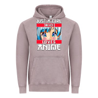 Vintage Zinc just a girl who loves anime japanese cute Vintage Hoodie - artisFamous