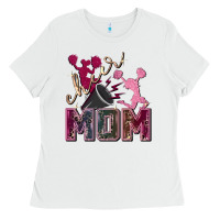 White cheer mom Ladies Tee - FaDigitalArtStudio