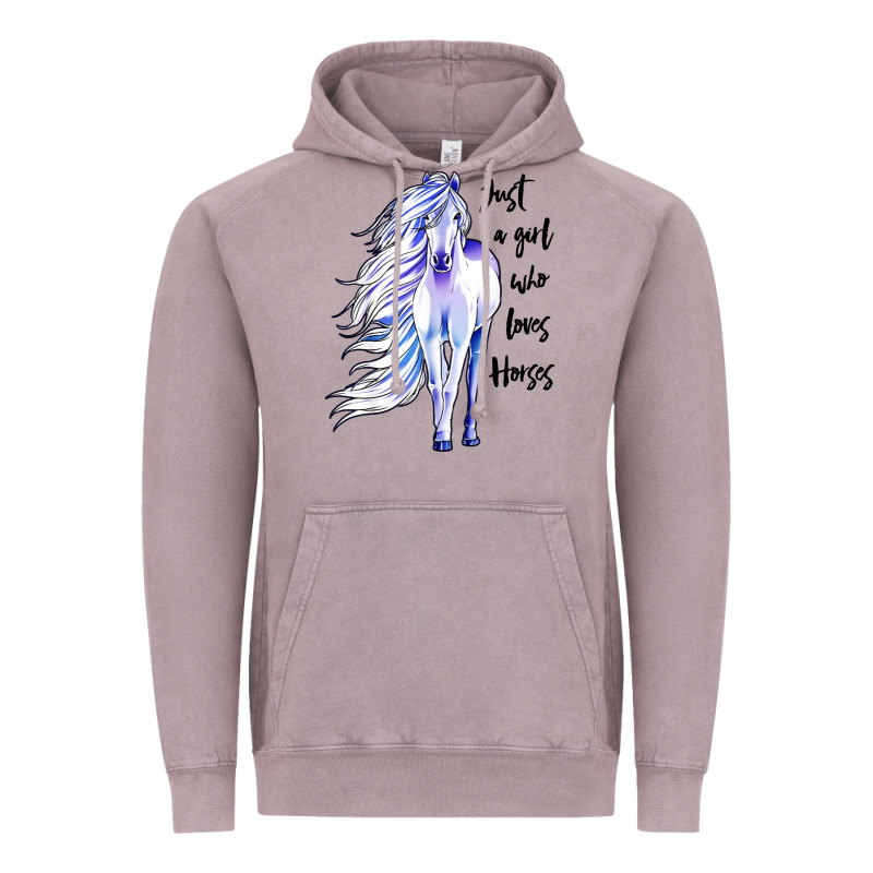 Just A Girl Who Loves Horses Vintage Hoodie by artisFamous | Teevron