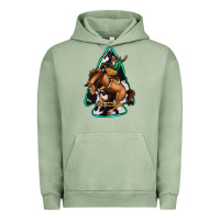 Pigment Oil Green bucking bronco arrowhead Urban Hoodie - Jasminsmagicworld