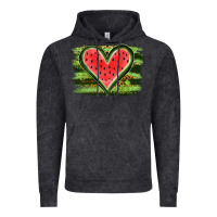 Vintage Black Watermelon Heart Vintage Hoodie - artisFamous