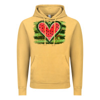 Vintage Mustard Watermelon Heart Vintage Hoodie - artisFamous