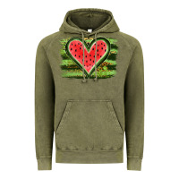 Vintage Olive Watermelon Heart Vintage Hoodie - artisFamous