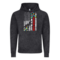 Vintage Black mens distressed dinosaur autism dad usa flag Vintage Hoodie - artisFamous
