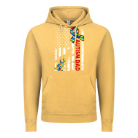 Vintage Mustard mens distressed dinosaur autism dad usa flag Vintage Hoodie - artisFamous