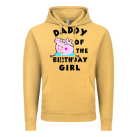 Vintage Mustard mens peppa pig daddy of the birthday Vintage Hoodie - artisFamous
